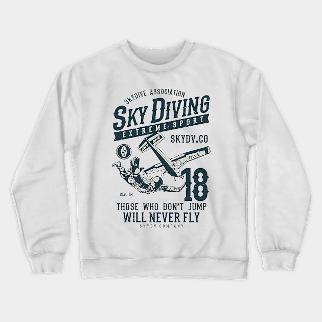 Sky Diving Extreme Sport Crewneck Sweatshirt by JakeRhodes